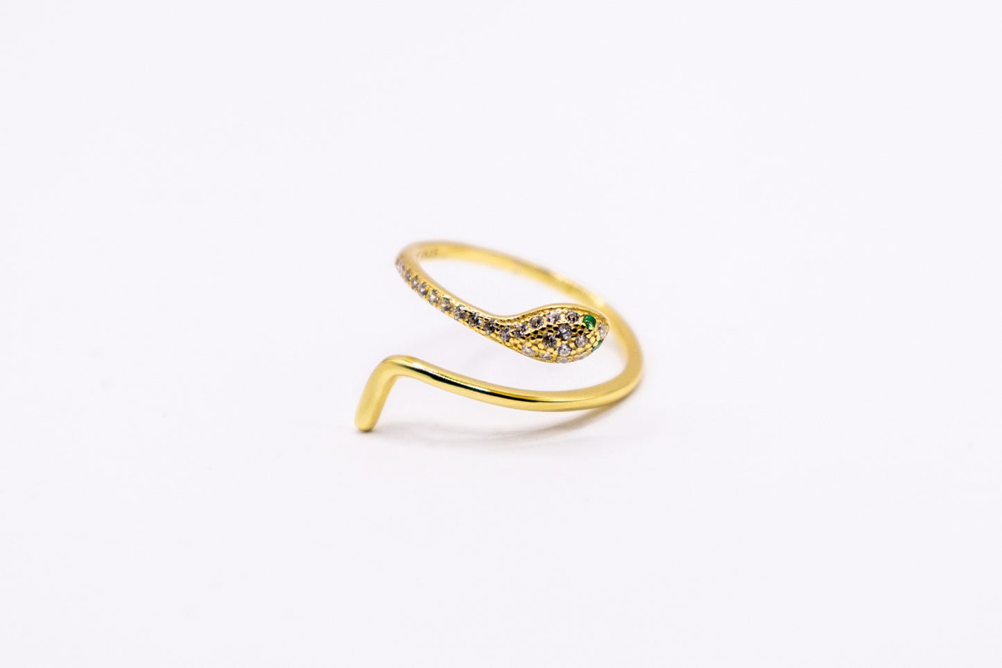 Eleganter Statement-Ring – Vergoldetes 925 Silber mit geschwungenem Design