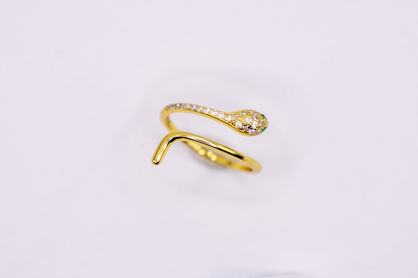 Eleganter Statement-Ring – Vergoldetes 925 Silber mit geschwungenem Design