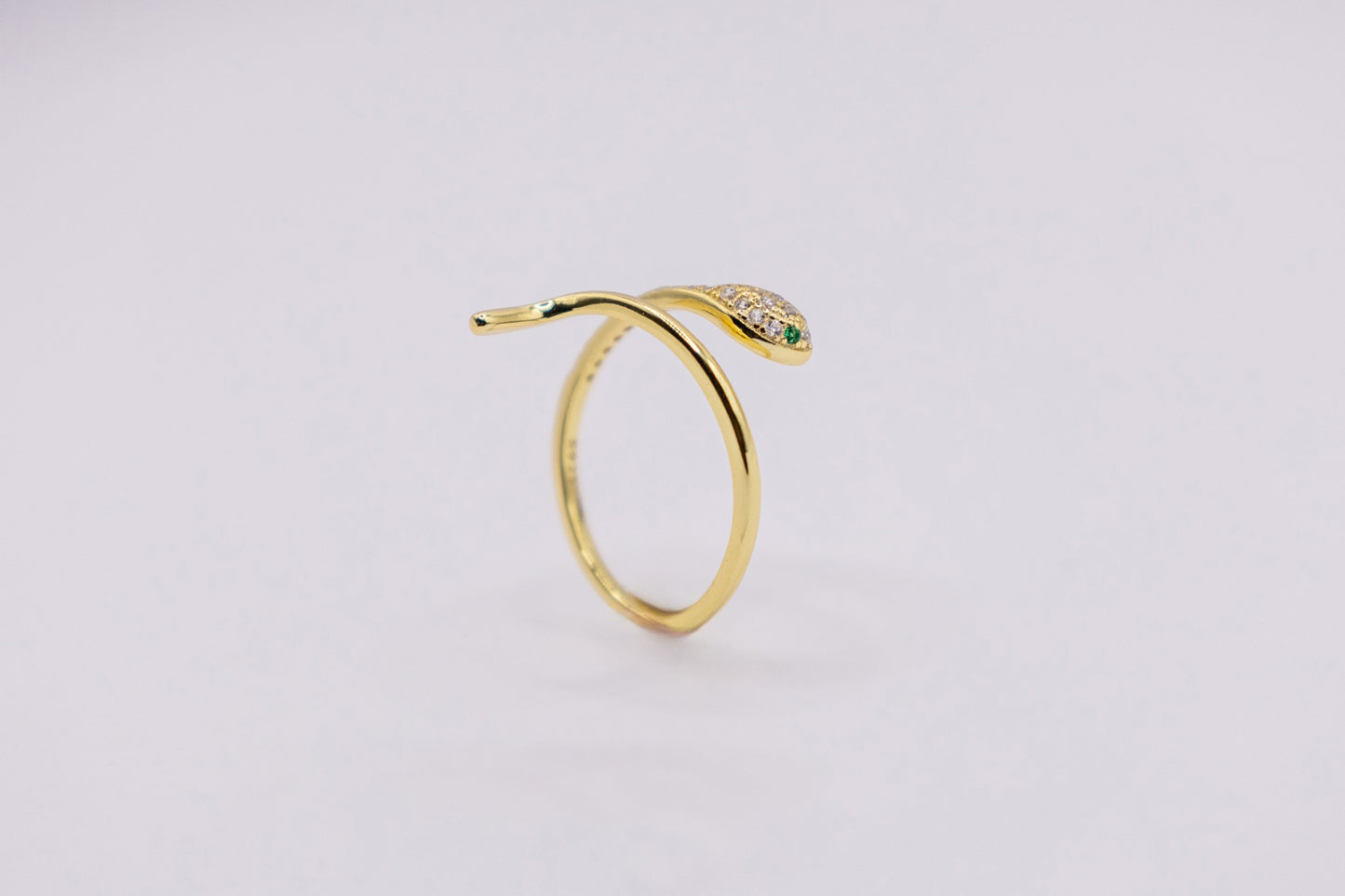 Eleganter Statement-Ring – Vergoldetes 925 Silber mit geschwungenem Design