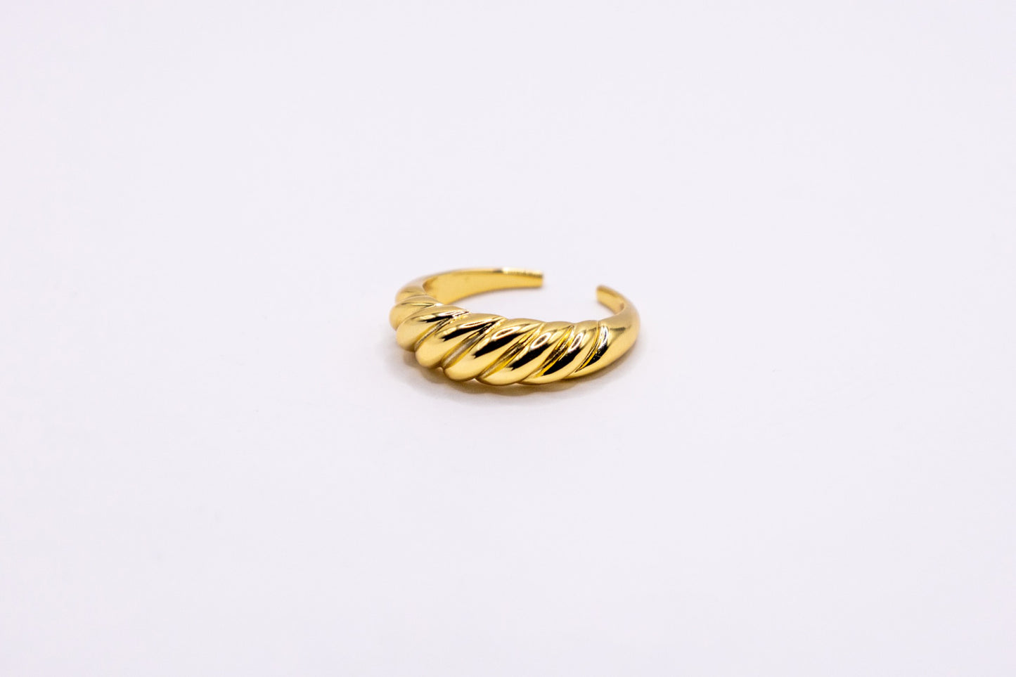Gewundener Statement-Ring aus vergoldetem 925 Silber