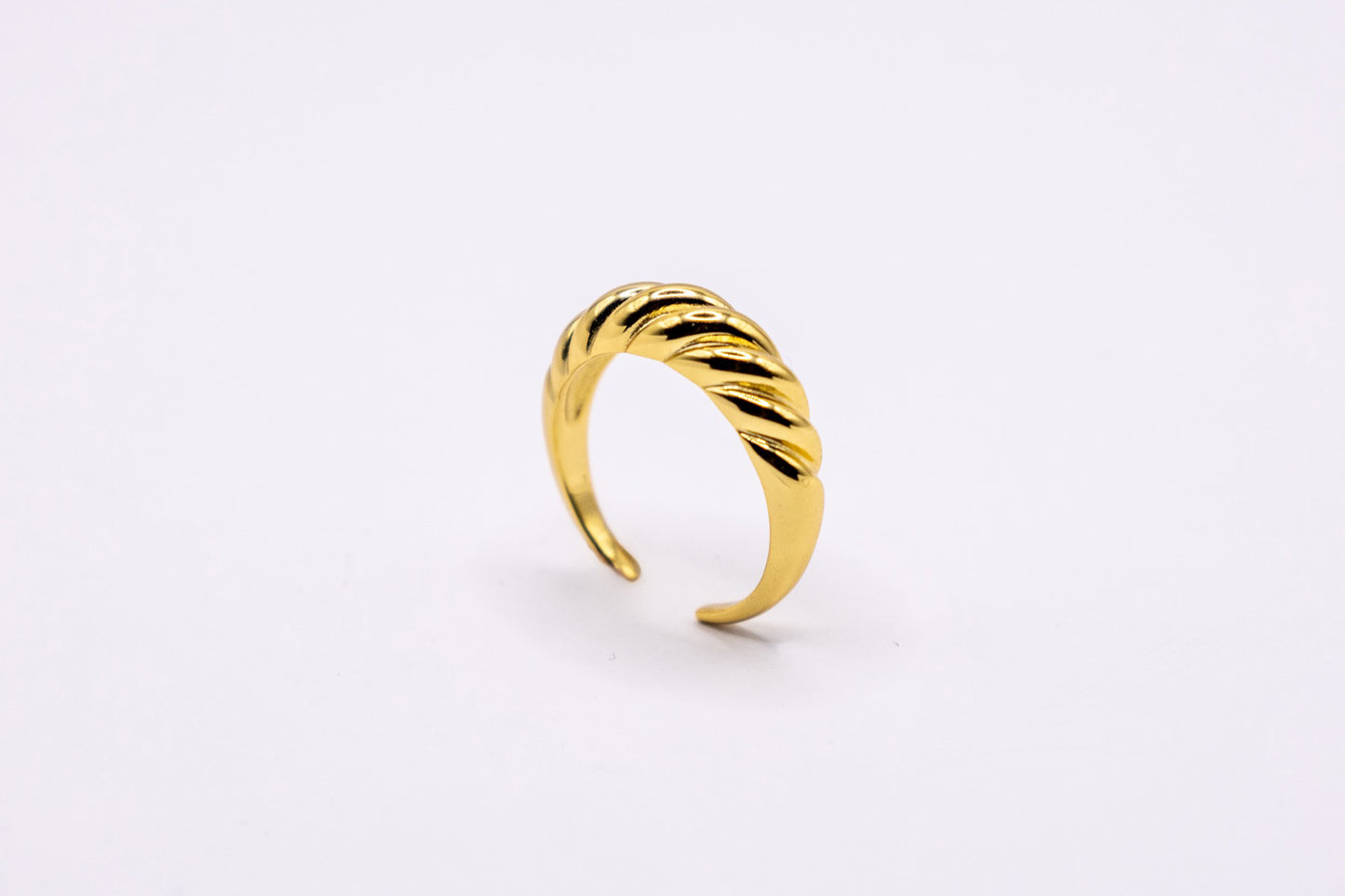Gewundener Statement-Ring aus vergoldetem 925 Silber