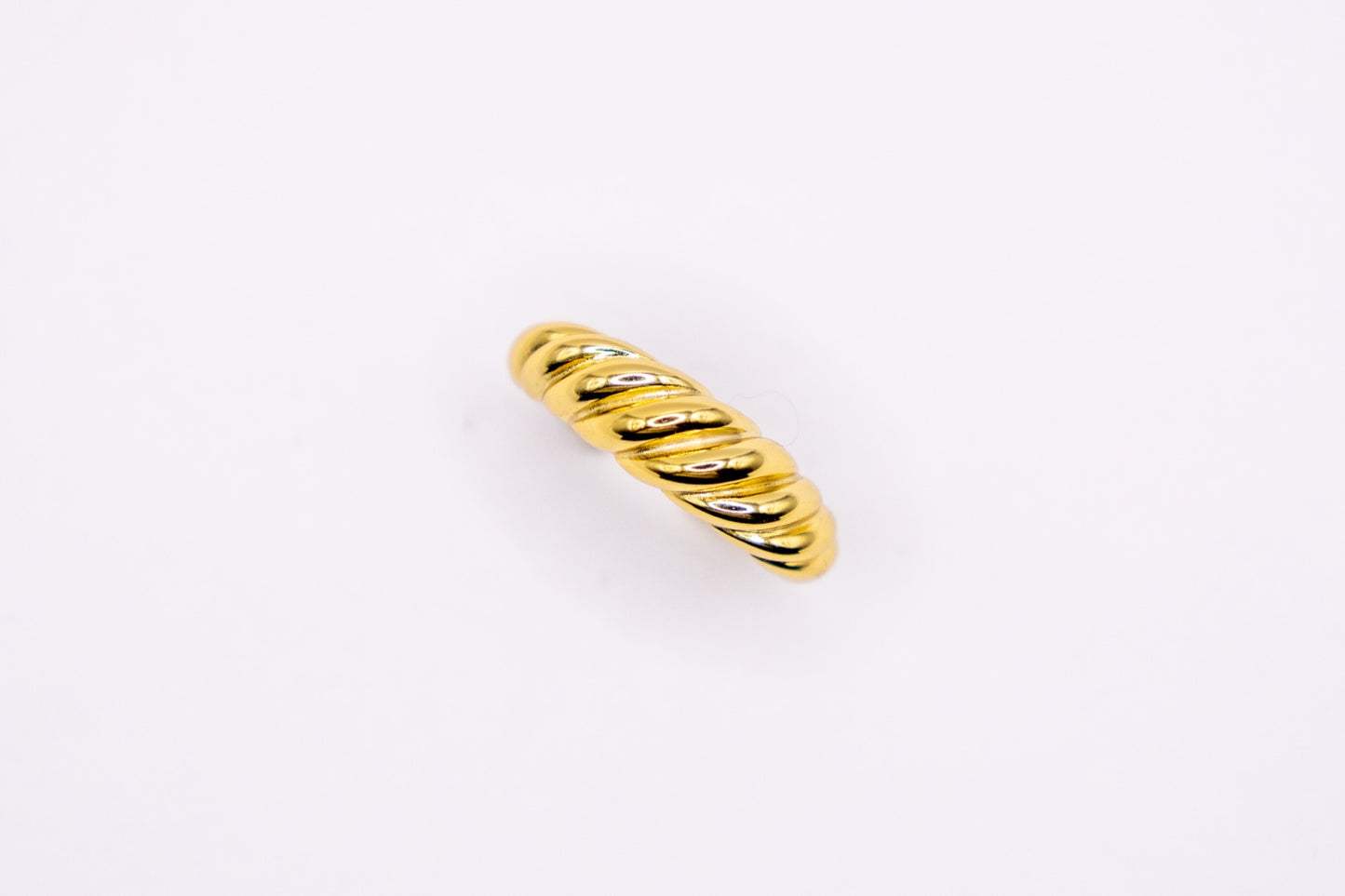 Gewundener Statement-Ring aus vergoldetem 925 Silber