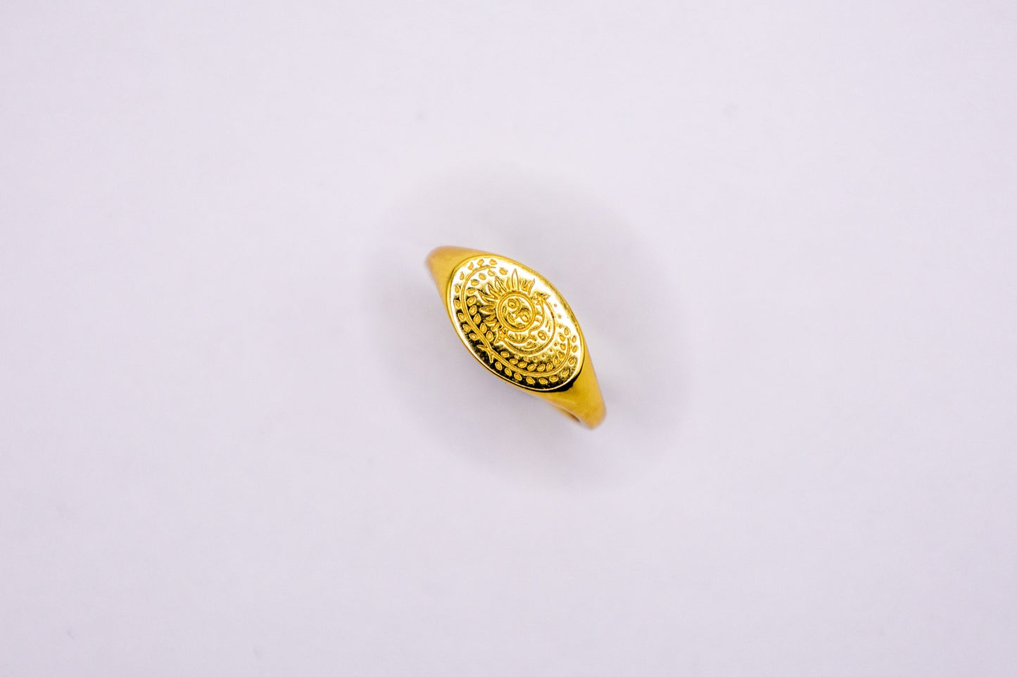 Majestätischer Siegel-Ring aus vergoldetem 925 Silber