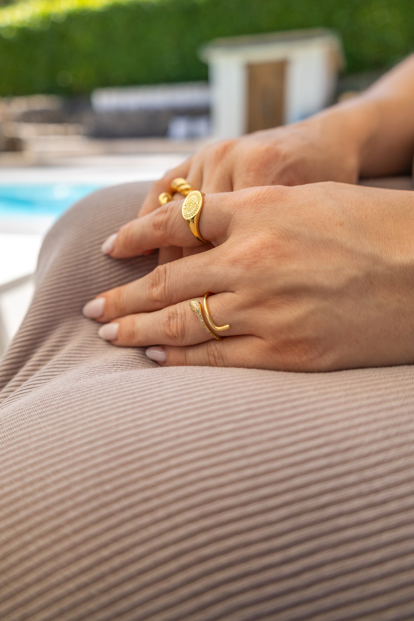 Majestätischer Siegel-Ring aus vergoldetem 925 Silber