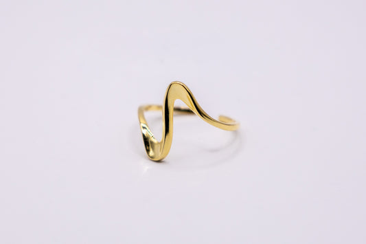 Vergoldeter geschwungener Ring