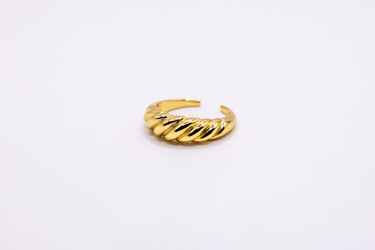 Gewundener Statement-Ring aus vergoldetem 925 Silber