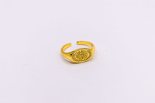Majestätischer Siegel-Ring aus vergoldetem 925 Silber